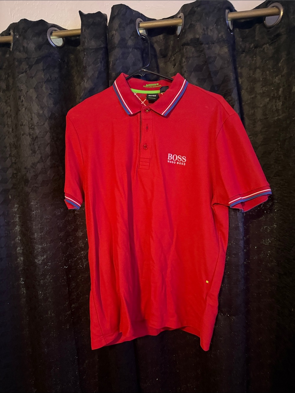 BOSS Red Polo with Contrast Trim